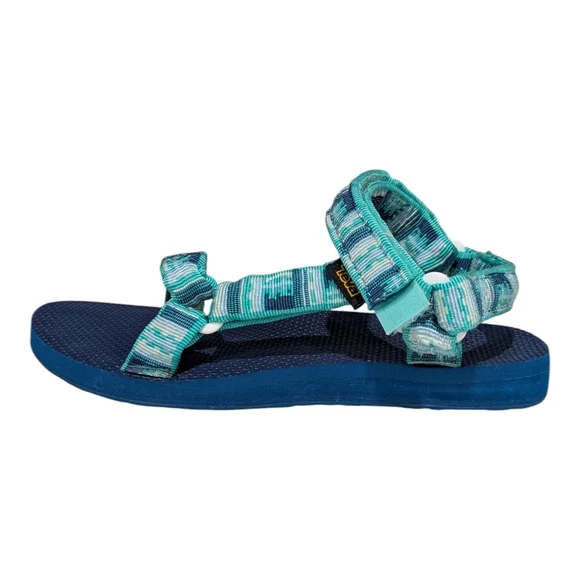 Teva Blue Green Teal Original Universal Sandal Walking Hiking Gorp Women's 8 - Picture 8 of 8